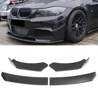 4 STÜCKE Für BMW 3er E90 E91 E92 E93 E60 E61 E46 F30 Frontstoßstange Lippe, Body Kit Schutzzubehör, Auto Frontlippe Spoiler Separator, ABS-Material (klar schwarz)