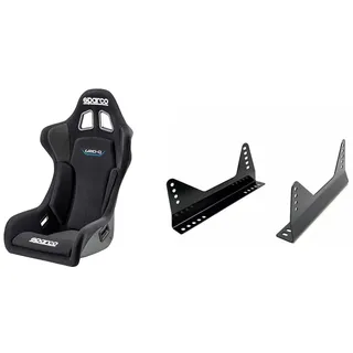 Sparco Seat Grid II Qrt & 004901NR Seitenmontage Schwarz: Auto, LKW, Fahrerseite, Fiberglas, FIA 8855-1999 Approved, Schwarz