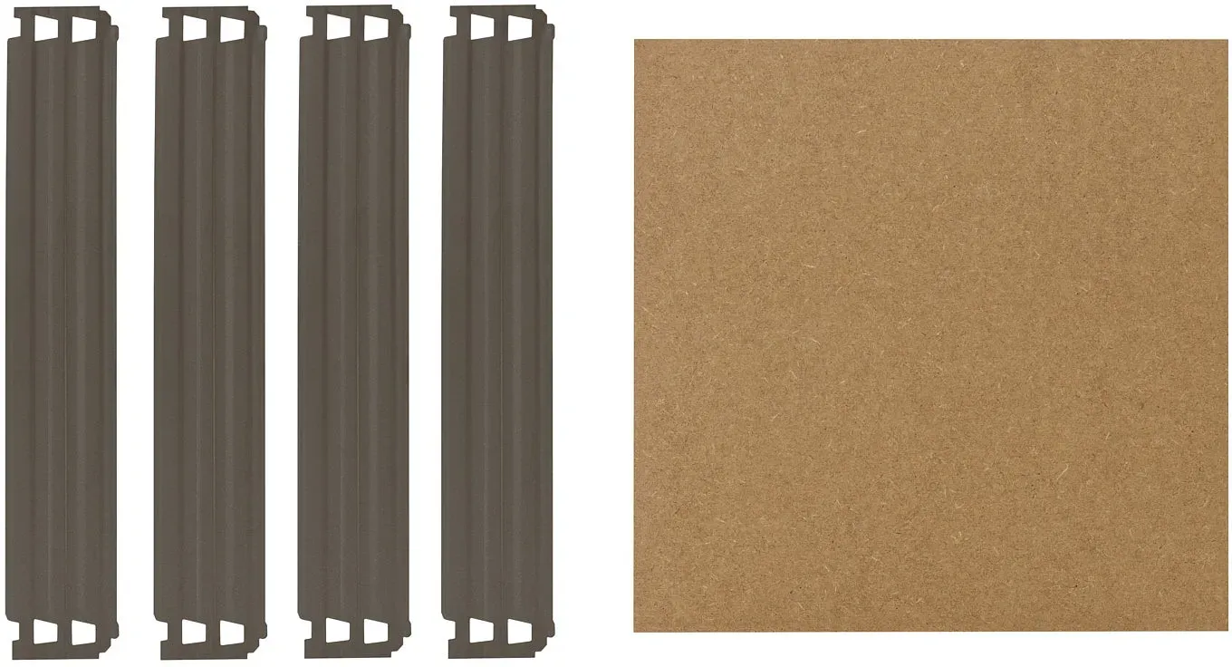 shelfplaza PRO 45x45 cm Fachboden-Set in grau für PRO Schwerlastregale