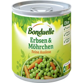 Bonduelle Grüne Erbsen mit Möhrchen feinste Auslese 200g