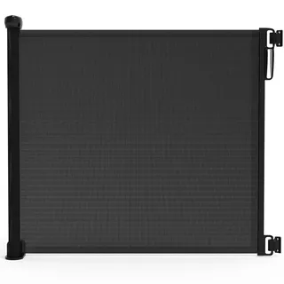 VOUNOT Vounot® Treppenschutzgitter Ausziehbar Türschutzgitter Roll 0-180cm, für Hunde, Katzen, Schwarz