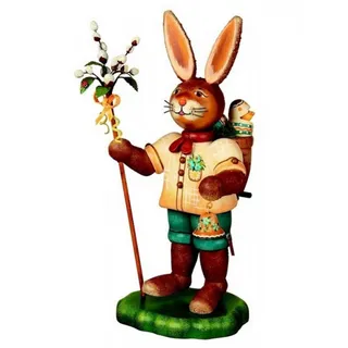 Hubrig Volkskunst GmbH Dekofigur Hubrig Volkskunst, 'Hasenhans' ca. 28 cm, Grau, Braun