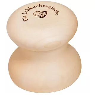 Lebkuchenglocke Ausstechform Lebkuchenglocke, Lebkuchenaufstreicher 7 cm, perfekte Größe, Ahornholz, Lebkuchenformer einfache Handhabung, ideal für gleichmäßige Lebkuchen beige