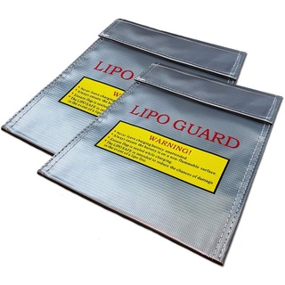 2 Stück Lipo Akku Taschen 18x22cm Sicherheitstasche Schutztasche Feuer Sicherheit Safe Bag Werttasche Brandschutztasche Ladetasche