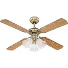 Westinghouse Deckenventilator Princess Trio, 78265, Ø 105cm, mit Beleuchtung, Flügelfarbe eiche / mahagoni
