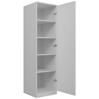home collective Garderobenschrank Garderobe Mehrzweckschrank 50cm Breite 180cm Höhe mit Kleiderstange und Extra-Fach, Kleiderschrank Organizer aus MDF Holz