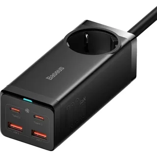 Baseus GaN3 Pro / Ladegerät, 2x USB-C + 2x USB + AC, 100W schwarz