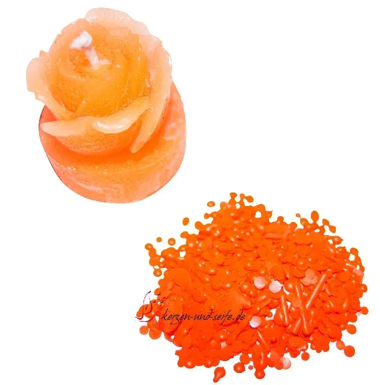 Kerzenfarbe Neonorange 10g, intensiv leuchtendes, schnell lösliches Farbgranulat