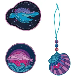 DerDieDas Wechselbuttons Set 3tlg Deep Ocean