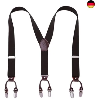 KANGDAI Hosenträger für Herren Breit Y Style 3.5 CM Mit Sehr 6 Starke Metall Clip Durable Elastic Verstellbare Hosenträger Geschenkbox für Herren und Damen - Einheitsgröße