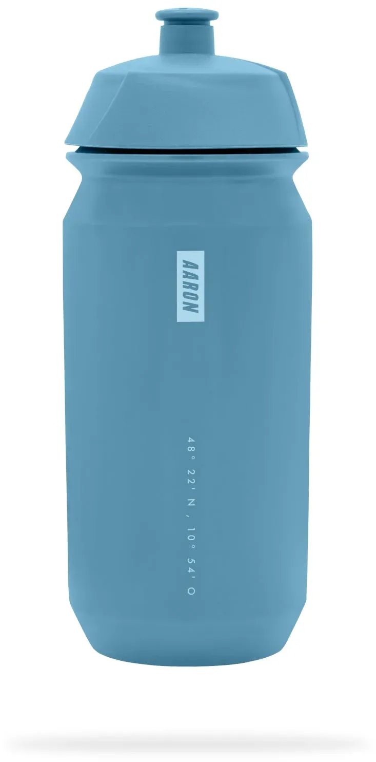 AARON ECO Fahrrad Trinkflasche - 100% Biologisch Abbaubar, BPA-frei - Blau - 500 ml