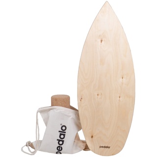 Pedalo® Balance-Board Pur I Balance Board aus Holz I Korkrolle I Koordination I Training