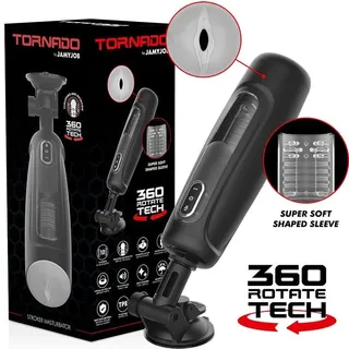 Jamyjob Tornado 360° ROTATE TECH Stroker - 10 Modi, USB, leise & kraftvoll - schwarz/silber