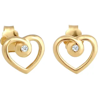 Elli DIAMONDS Herz Liebe Diamant (0.03 ct.) 585 Gelbgold OneSize Damen