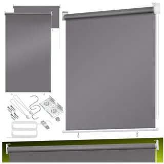 Kesser Senkrechtmarkise 100 x 140 cm grau 21857