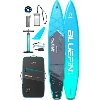 New Sprint 14' aufblasbares Paddleboard blau 14'0"
