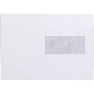 Clairefontaine 500x Briefumschlag C5 162x229, Fenster rechts 45x200 50μ, weiß 90g - Weiß 103425C