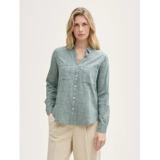 Tom Tailor With Slub Structure 1035247 Bluse Explorer Green 36