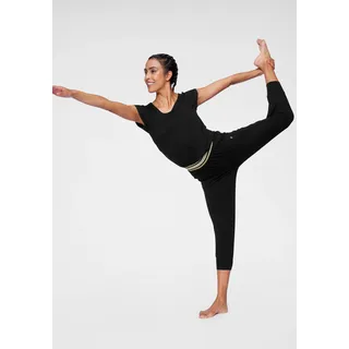 Ocean Sportswear Jumpsuit OCEAN SPORTSWEAR "Soulwear - Yoga & Relax Jumpsuit", Damen, Gr. 40, N-Gr, schwarz, Obermaterial: 56% Baumwolle, 38% Viskose, 6% Elasthan, sportlich, bequem 3/4-Länge, Kurzarm, Overalls, aus weicher Viskose-Mix-Qualität