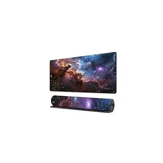 Surwin Mauspad Groß, Sternenhimmel Muster Mouse Pad Gaming Office Mousepad Mauspads Gaming Mat Pad rutschfest Desk Mat - Verbessert Präzision und Geschwindigkeit (300x700mm,Stern)