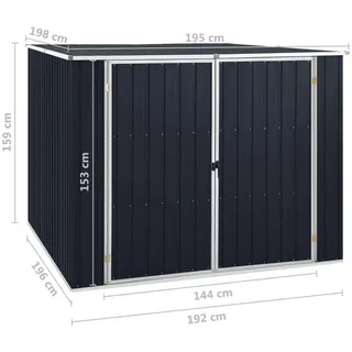 vidaXL Gerätehaus 1,95 x 1,98 m anthrazit