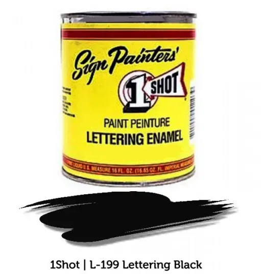 1Shot Linierfarbe, Farbton: 199 Lettering Black