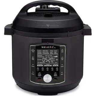 Instant Pot Pro 10-in-1-Elektro-Multikocher 1200 W, 7,6 L – Schnellkochtopf, Schongarer, Reiskocher, Dampfgarer,Sautierpfanne, Sterilisator, Joghurtbereiter, Sous Vide Gerät – Schwarzer Edelstahl