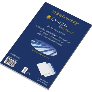 MAILmedia Briefumschläge Cygnus Excellence® DIN C5 ohne Fenster hochweiß haftklebend 10 St.