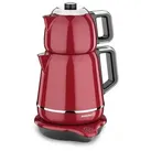 Korkmaz Demiks Elektrischer Teekocher mit moderner Technologie 1,1L/1,7L in Rot