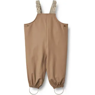 Wheat Regenhose "Rainwear Charlo Overall", Mädchen, Gr. 86, N-Gr, braun (hazel), Web, Obermaterial: 100% Polyester, unifarben, regular fit knöchellang, Hosen, wasserdicht