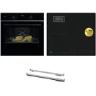 AEG Backofen-Set "HH24BSISML", Energieeffizienz: A+ (A+++-D), schwarz (saphirmatt), Herdsets, Bis zu 10x weniger sichtbare Kratzer – Made in Germany
