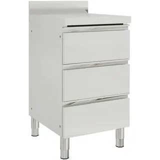 vidaXL Gastro-Küchenschrank mit 3 Schubladen 50 x 60 x 96 cm WEISS