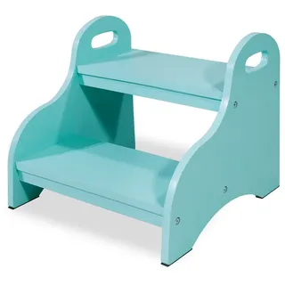 CCLIFE Tritthocker Tritthocker für Kinder Montessori Hocker Stabiler Holz Kitchen Helper grün