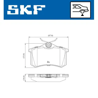 SKF Bremsbelagsatz, Scheibenbremse