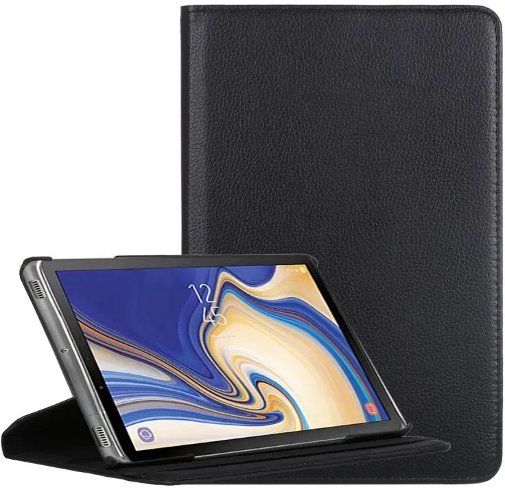 Tablet Tasche für Samsung Galaxy Tab S4 10.5 Leder Schutzhülle 360° Case Cover Schwarz