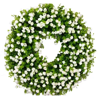 Türkranz Ganzjährig Außen Deko,Personalisiert Künstlicher Blumenkranz Deko für Haustür,Frühling Sommer Außen Türkranz Modern Deko zum Aufhängen,Bauernhaus Willkommens Girlande (#5, 40x40cm)