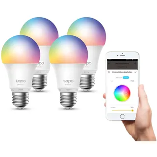 Tapo TP-Link L530E smarte WLAN Glühbirne E27, Mehrfarbrige dimmbare alexa smarte lampe, smart home alexa zubehör,kompatibel mit Alexa,Google Assistant, App,Abläufe und Zeitpläne,Kein Hub notwendig