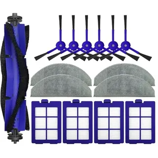 Tlily - Für Anker Eufy RoboVac X8 Hybrid Staubsauger Wichtigsten Seite Pinsel Mopp Tücher Lappen Hepa-Filter Ersatzteil Zubehör Kit
