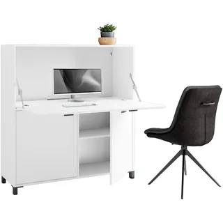 byLIVING Sekretär »Montana«, Breite 120 cm weiß
