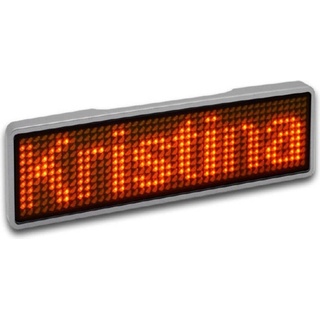 Sertronics LED Name LED-Namensschild 11 x 44 Pixel, USB Rahmen: silber,