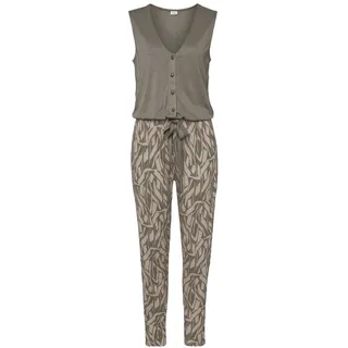 Buffalo Overall Damen khaki-sand bedruckt Gr.40
