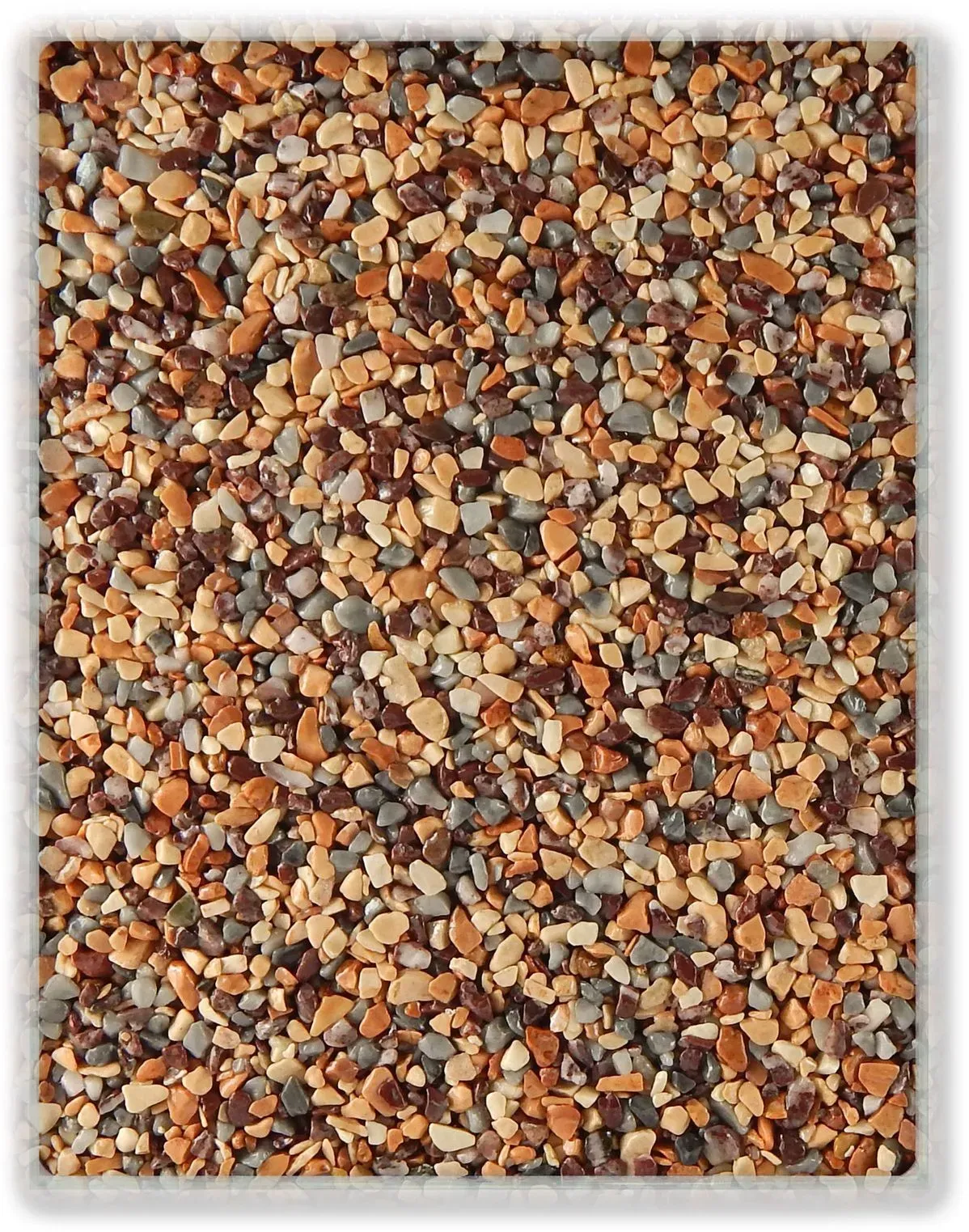 Terralith Farbmuster Marmorsteinteppich -mix colorato tre-, Körnung: mittel (4-6 mm)