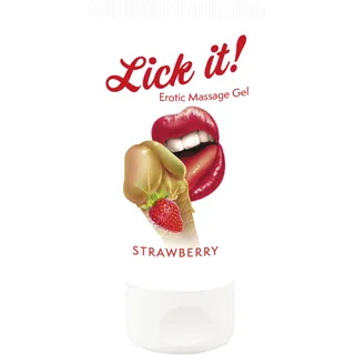 Orion Gel “Erotic Massage Gel Strawberry“ mit Erdbeer-Aroma,