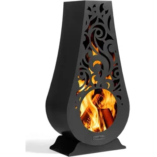 Terrassenofen Kaminofen Gartenkamin Gartenofen Feuerstelle 50 x 33 / Höhe 108 cm