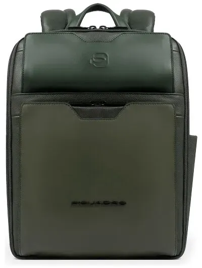 Piquadro Ael Daypack Leder 37 cm Laptopfach  oliv