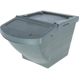 Kerbl Futterbox mit Deckel, (40l) – Grau × 40L
