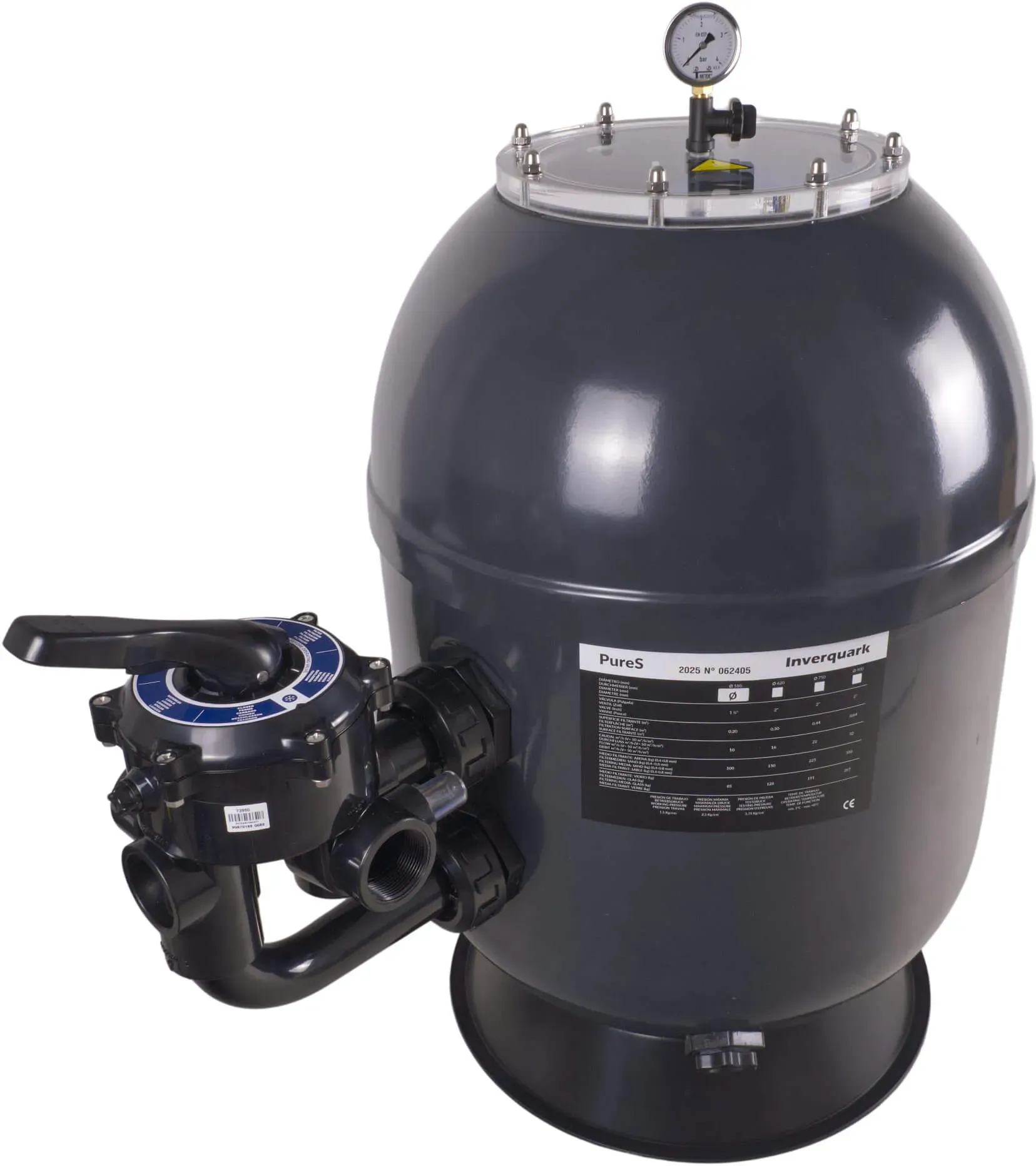 PureS GFK Sandfilter - 620 mm / mit 6-Wege Ventil