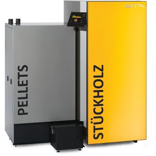 ETA TWIN 20 L Pelletsbrenner 20kW Anbau links an Holzvergaser SH20P Touch - 1212...