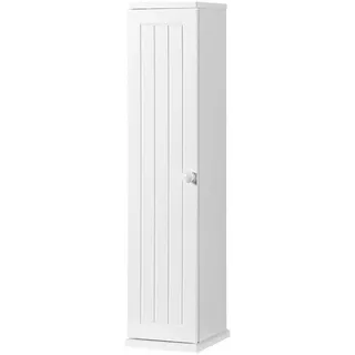 Goplus Toilettenpapier Schrank mit Top-Slot, Hochschrank, Badregal mit 5 Fächern, Abnehmbaren 3 Ablagen, Freistehender Bewahrungsschrank, für Zuhause