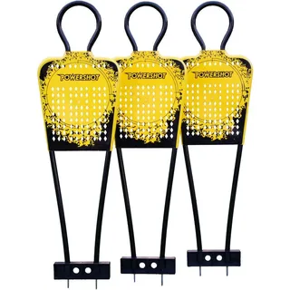 Power Shot 3er-Set Freistoß-Schaufensterpuppen - Junior - Kleine Fußball-Schaufensterfigure schwarz|gelb 1,2 m